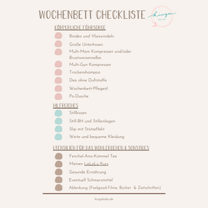 Wochenbett-Checkliste